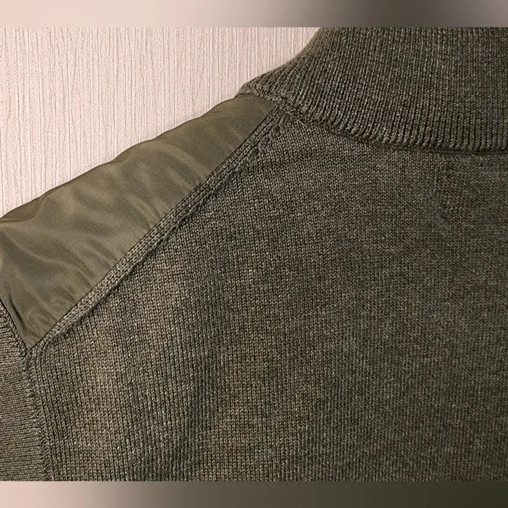 Polo Ralph Lauren Men's Olive Woven Knit Fully Lined Zipper Front Hybrid Vest - Picture 13 of 13